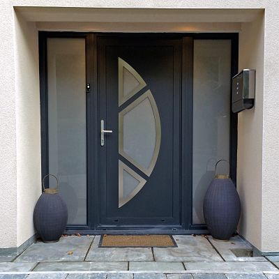 Wow! The Alitherm Plus Aluminium Front Door with side lights installed in Baildon, Bradford