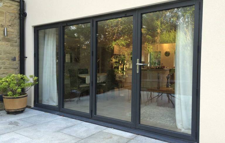 bifolding patio doors installed at house in Ilkley in Yorkshire