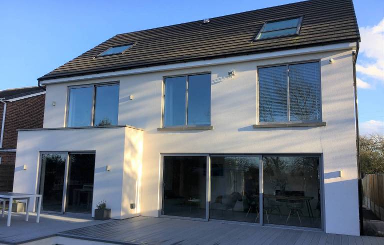 visoglide plus sliding patio doors at energy efficient eco friendly SIPS house in Yorkshire