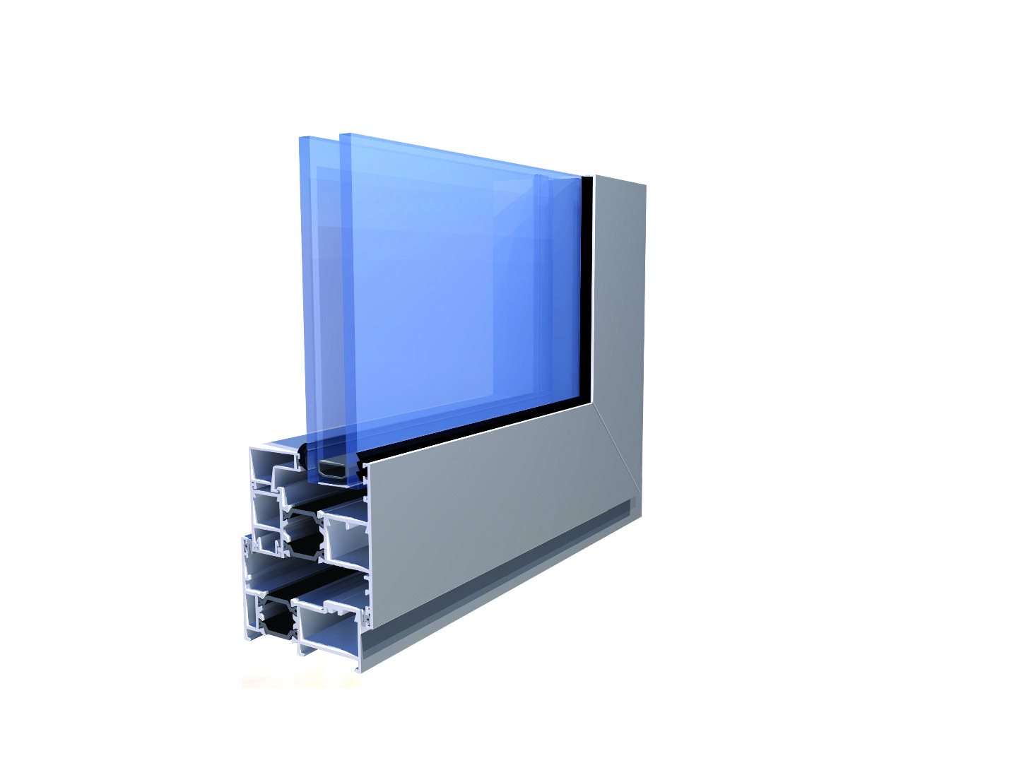 profile of Alitherm 700 Commercial aluminium window