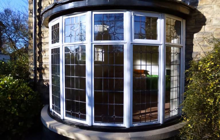Close up of the Steel replacement bay window in Pudsey, Leeds.