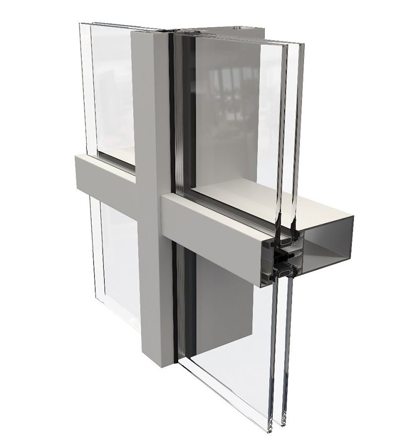 profile of MC 600 floor to ceiling Commercial aluminium window panel