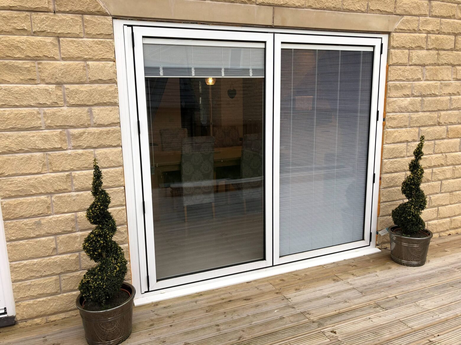 integral blinds for bifold doors