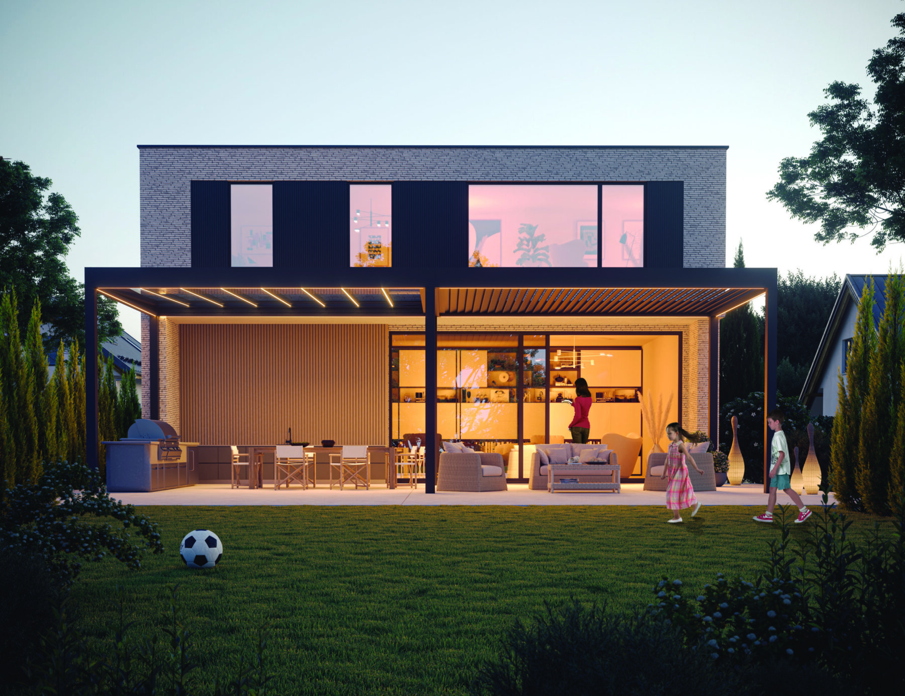 Aluminium garden pergola